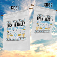 Deck The Halls With Matzo Balls Garden Flag Funny Ugly Jewish Holiday Gift - Wonder Print Shop