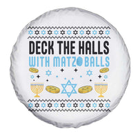 Deck The Halls With Matzo Balls Spare Tire Cover Funny Ugly Jewish Holiday Gift - Wonder Print Shop