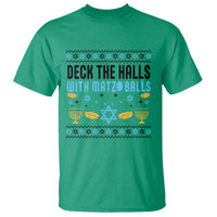 Deck The Halls With Matzo Balls T Shirt Funny Ugly Jewish Holiday Gift - Wonder Print Shop