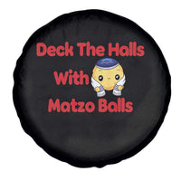 Deck The Halls With Matzo Balls Spare Tire Cover Religious Jewish Holiday Gift - Wonder Print Shop