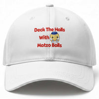 Deck The Halls With Matzo Balls Baseball Cap Religious Jewish Holiday Gift