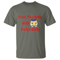 Deck The Halls With Matzo Balls T Shirt Religious Jewish Holiday Gift - Wonder Print Shop