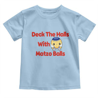 Deck The Halls With Matzo Balls Toddler T Shirt Religious Jewish Holiday Gift - Wonder Print Shop