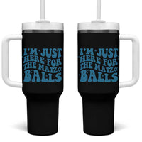 Funny Hanukkah Tumbler With Handle Im Just Here For The Matzo Balls Jewish Gift - Wonder Print Shop