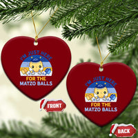 Im Just Here For The Matzo Balls Ceramic Ornament Funny Jewish Holiday Gift - Wonder Print Shop