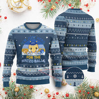 Im Just Here For The Matzo Balls Hanukkah Ugly Sweater Funny Jewish Holiday Gift - Wonder Print Shop