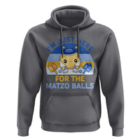 Im Just Here For The Matzo Balls Hoodie Funny Jewish Holiday Gift - Wonder Print Shop