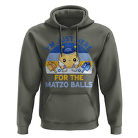 Im Just Here For The Matzo Balls Hoodie Funny Jewish Holiday Gift - Wonder Print Shop