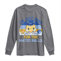Im Just Here For The Matzo Balls Long Sleeve Shirt Funny Jewish Holiday Gift - Wonder Print Shop