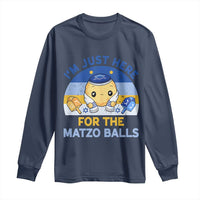 Im Just Here For The Matzo Balls Long Sleeve Shirt Funny Jewish Holiday Gift - Wonder Print Shop
