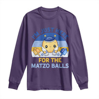 Im Just Here For The Matzo Balls Long Sleeve Shirt Funny Jewish Holiday Gift - Wonder Print Shop