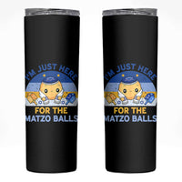 Im Just Here For The Matzo Balls Skinny Tumbler Funny Jewish Holiday Gift - Wonder Print Shop