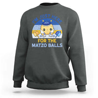 Im Just Here For The Matzo Balls Sweatshirt Funny Jewish Holiday Gift - Wonder Print Shop