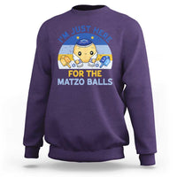 Im Just Here For The Matzo Balls Sweatshirt Funny Jewish Holiday Gift - Wonder Print Shop