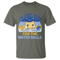 Im Just Here For The Matzo Balls T Shirt Funny Jewish Holiday Gift - Wonder Print Shop