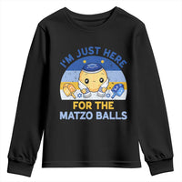 Im Just Here For The Matzo Balls Youth Sweatshirt Funny Jewish Holiday Gift - Wonder Print Shop