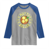 Funny Hanukkah Food Lover Gift Raglan Shirt Matzo Baller - Wonder Print Shop