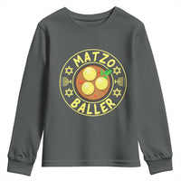 Funny Hanukkah Food Lover Gift Youth Sweatshirt Matzo Baller - Wonder Print Shop