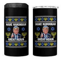 Make Hanukkah Great Again 4 in 1 Can Cooler Tumbler Funny Ugly Jewish Holiday Gift - Wonder Print Shop