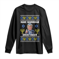 Make Hanukkah Great Again Long Sleeve Shirt Funny Ugly Jewish Holiday Gift - Wonder Print Shop