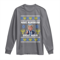 Make Hanukkah Great Again Long Sleeve Shirt Funny Ugly Jewish Holiday Gift - Wonder Print Shop