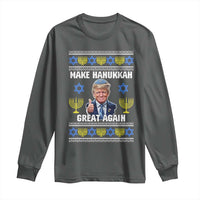Make Hanukkah Great Again Long Sleeve Shirt Funny Ugly Jewish Holiday Gift - Wonder Print Shop
