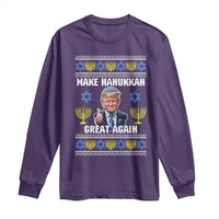 Make Hanukkah Great Again Long Sleeve Shirt Funny Ugly Jewish Holiday Gift - Wonder Print Shop