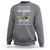 Make Hanukkah Great Again Sweatshirt Funny Ugly Jewish Holiday Gift - Wonder Print Shop