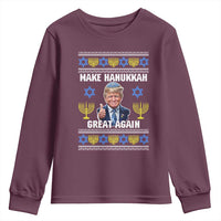 Make Hanukkah Great Again Youth Sweatshirt Funny Ugly Jewish Holiday Gift - Wonder Print Shop
