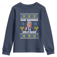 Make Hanukkah Great Again Youth Sweatshirt Funny Ugly Jewish Holiday Gift - Wonder Print Shop