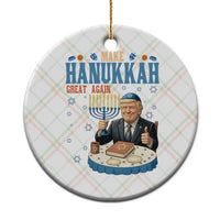 Funny Jewish Holiday Ceramic Ornament Make Hanukkah Great Again Ugly Gift - Wonder Print Shop