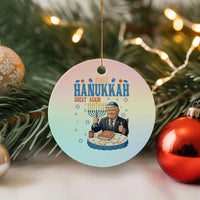 Funny Jewish Holiday Ceramic Ornament Make Hanukkah Great Again Ugly Gift - Wonder Print Shop