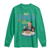 Funny Jewish Holiday Long Sleeve Shirt Make Hanukkah Great Again Ugly Gift - Wonder Print Shop