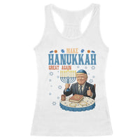 Funny Jewish Holiday Racerback Tank Top Make Hanukkah Great Again Ugly Gift - Wonder Print Shop