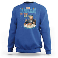 Funny Jewish Holiday Sweatshirt Make Hanukkah Great Again Ugly Gift - Wonder Print Shop