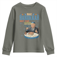 Funny Jewish Holiday Youth Sweatshirt Make Hanukkah Great Again Ugly Gift - Wonder Print Shop