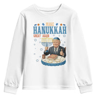 Funny Jewish Holiday Youth Sweatshirt Make Hanukkah Great Again Ugly Gift - Wonder Print Shop