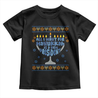 Funny Political Ugly Toddler T Shirt All I Want For Hanukkah Is A New President - Wonder Print Shop