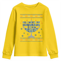 Funny Political Ugly Youth Sweatshirt All I Want For Hanukkah Is A New President - Wonder Print Shop