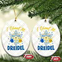 I Cheat At Dreidel Ceramic Ornament Funny Hanukkah Jewish Gift - Wonder Print Shop