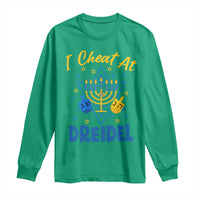 I Cheat At Dreidel Long Sleeve Shirt Funny Hanukkah Jewish Gift - Wonder Print Shop