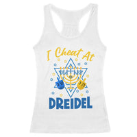 I Cheat At Dreidel Racerback Tank Top Funny Hanukkah Jewish Gift - Wonder Print Shop