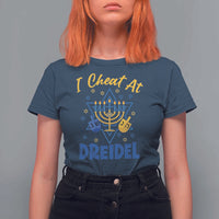 I Cheat At Dreidel T Shirt For Women Funny Hanukkah Jewish Gift - Wonder Print Shop