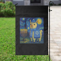 Starry Hanukkah Night Garden Flag Funny Llama Jewish Holiday Gift - Wonder Print Shop