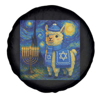 Starry Hanukkah Night Spare Tire Cover Funny Llama Jewish Holiday Gift - Wonder Print Shop
