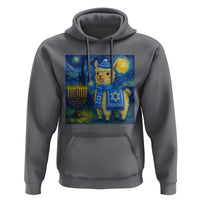 Starry Hanukkah Night Hoodie Funny Llama Jewish Holiday Gift - Wonder Print Shop