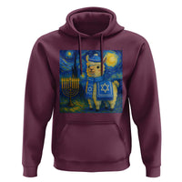 Starry Hanukkah Night Hoodie Funny Llama Jewish Holiday Gift - Wonder Print Shop