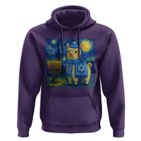 Starry Hanukkah Night Hoodie Funny Llama Jewish Holiday Gift - Wonder Print Shop