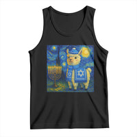 Starry Hanukkah Night Tank Top Funny Llama Jewish Holiday Gift - Wonder Print Shop