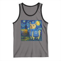 Starry Hanukkah Night Tank Top Funny Llama Jewish Holiday Gift - Wonder Print Shop